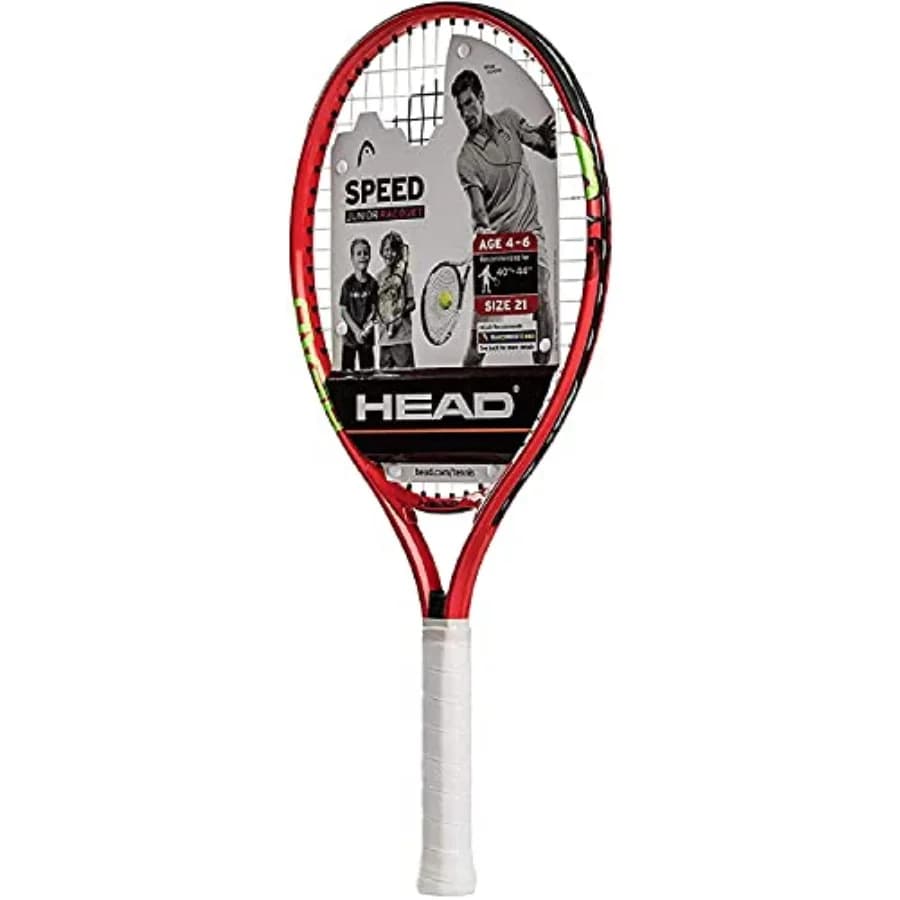 Racchetta da tennis Speed 21 Junior pre-encordata, racchetta da tennis leggera per giovani e principianti, telaio in alluminio resistente, età 4-6 anni