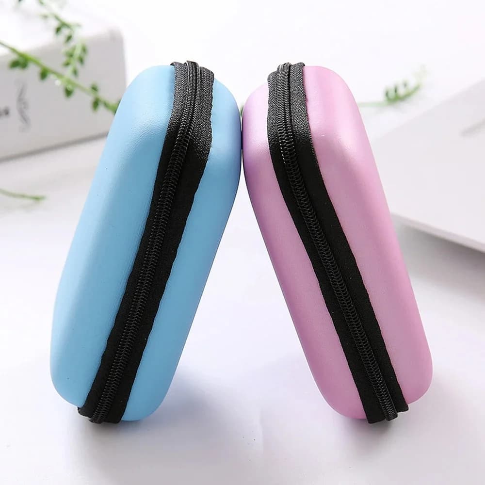 Borsa Portatile da Viaggio in EVA con Cerniera Protettiva per Chiavette USB, Cuffie, Caricabatterie per Cellulari e Cavi Dati - Organizer