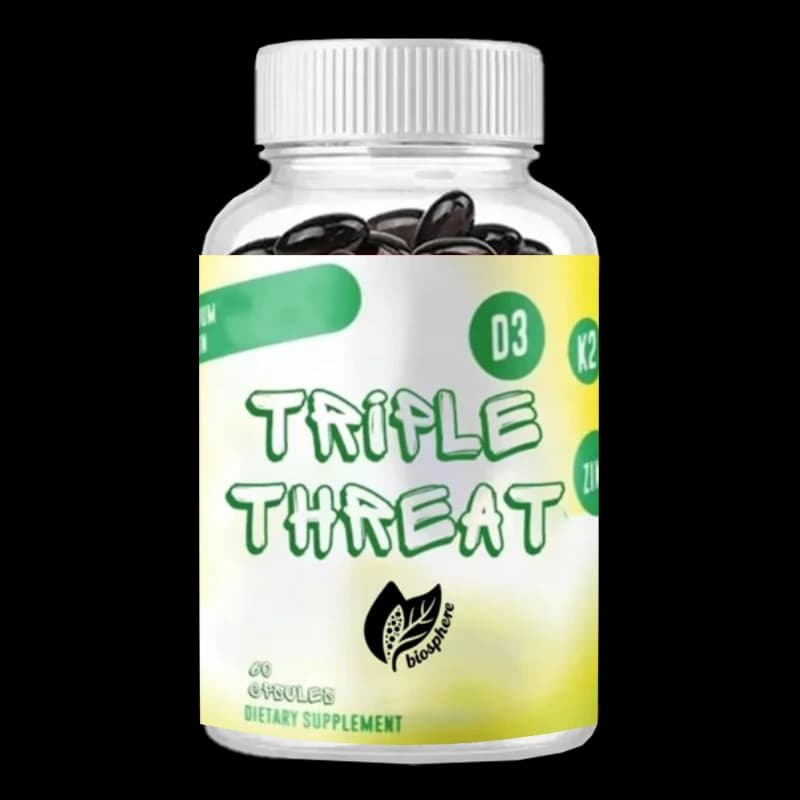 Triple supplement of vitamin D3, K2, and zinc, which supports body resistance and health promotion of bones and skin, 60 capsules