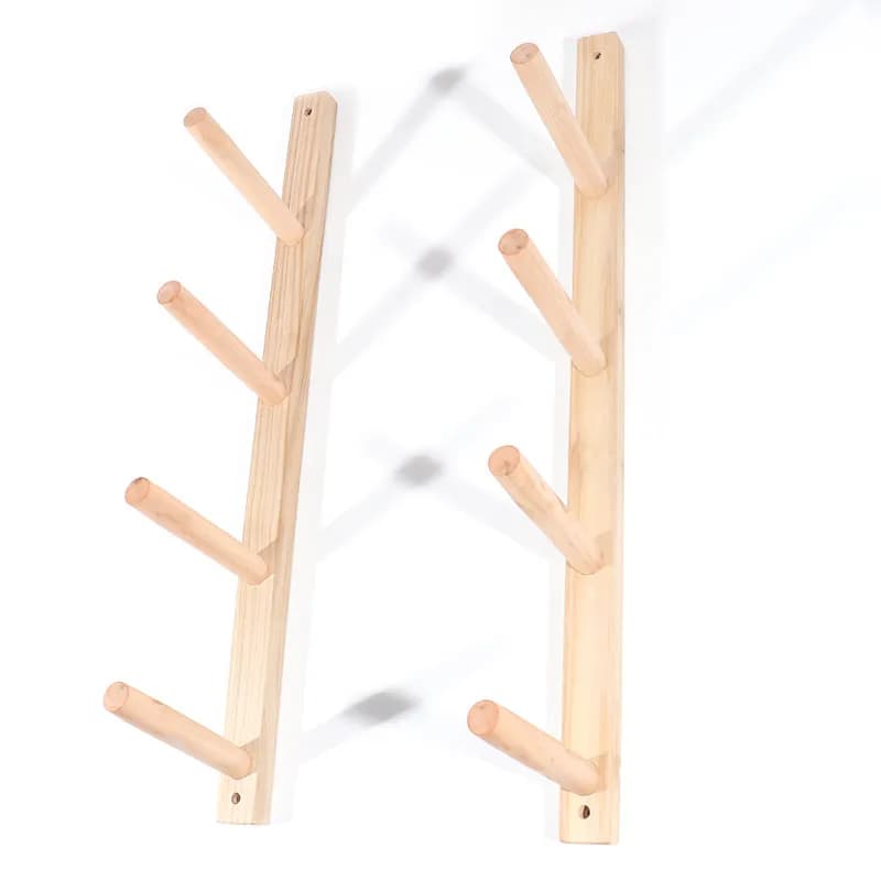 Porta mats yoga in solid wood, wall holders, wall foam hangers, yoga studio mat holder
