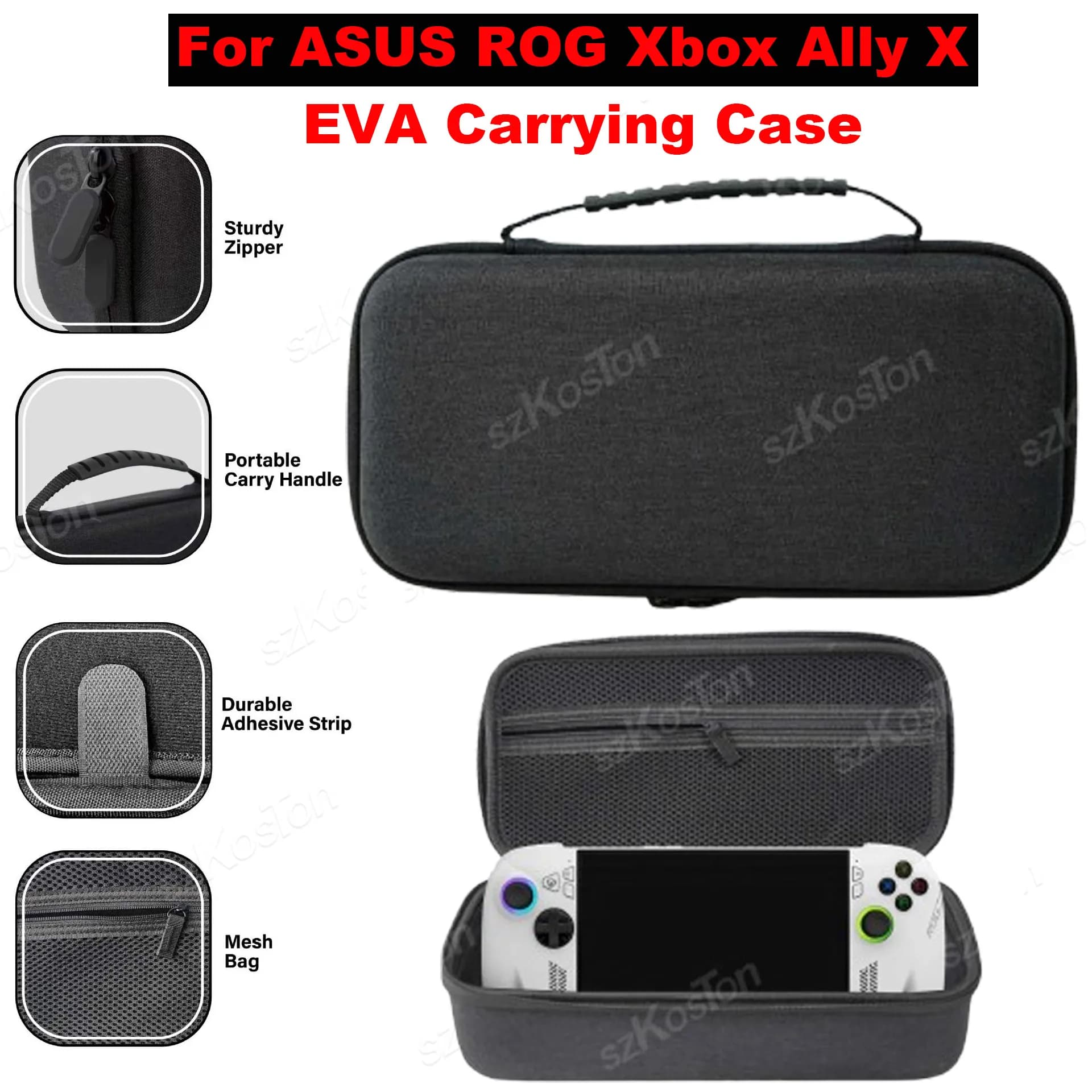 Custodia da viaggio per ASUS ROG Xbox Ally X Console di gioco portatile Borsa di stoccaggio portatile per accessori da gioco ROG Xbox Ally