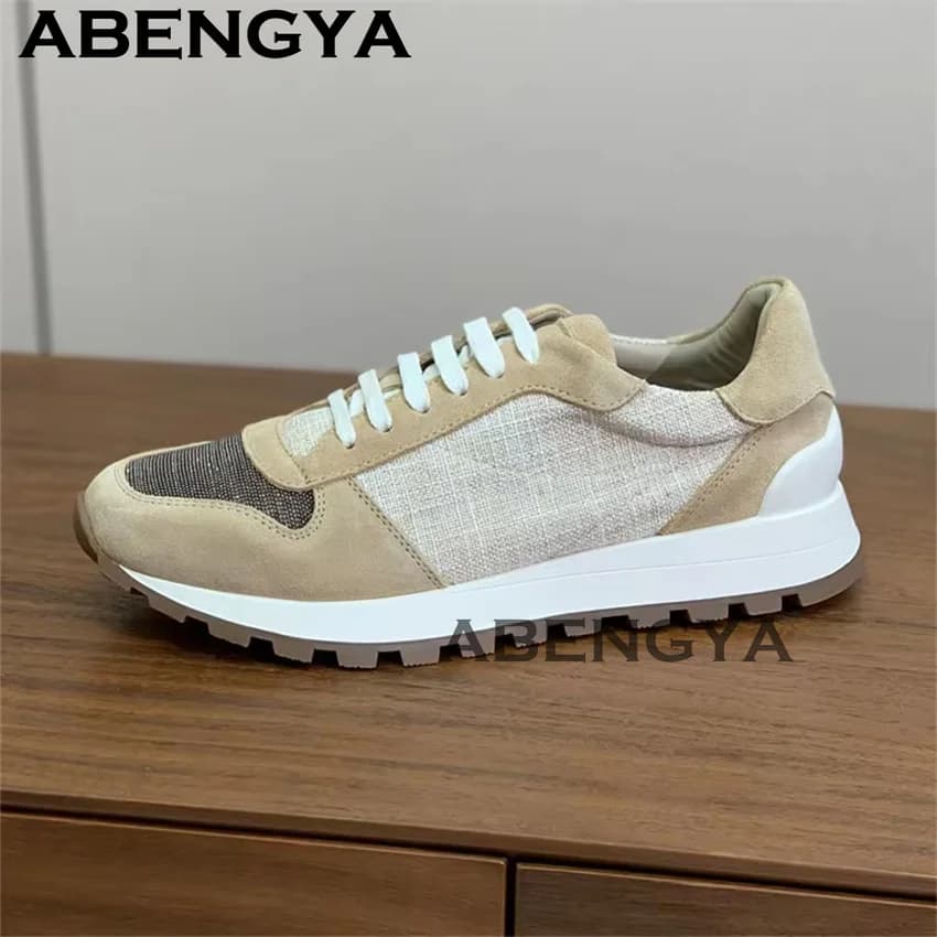 Nuove Scarpe Casual da Donna in Maglia con Lacci, Traspiranti e Comode per la Primavera, Sneakers con Suola Oxford e Allacciatura