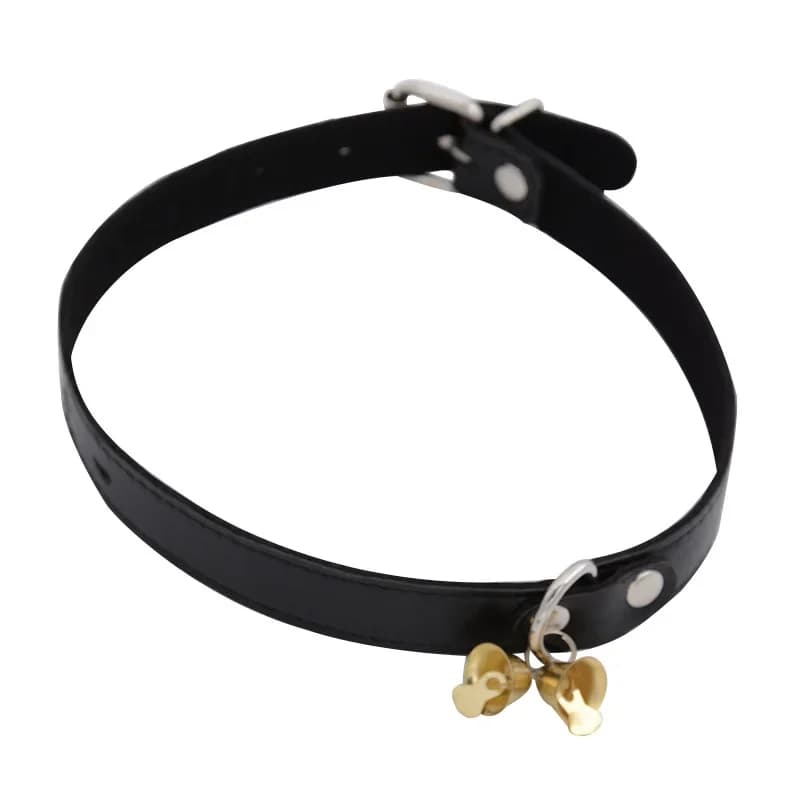 Giocattoli del sesso Collare Girocollo Campana Schiavo in pelle PU BDSM per le donne Collana Fetish Bondage Restrizioni Corda per cani erotici Giochi per adulti