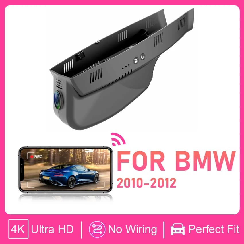DVR 4K Plug and Play camera for cars, Dash Cam for BMW F25 X3 2011, Series 5 F10 528i 2010, 520D F11 2012, appearance OEM perfect.