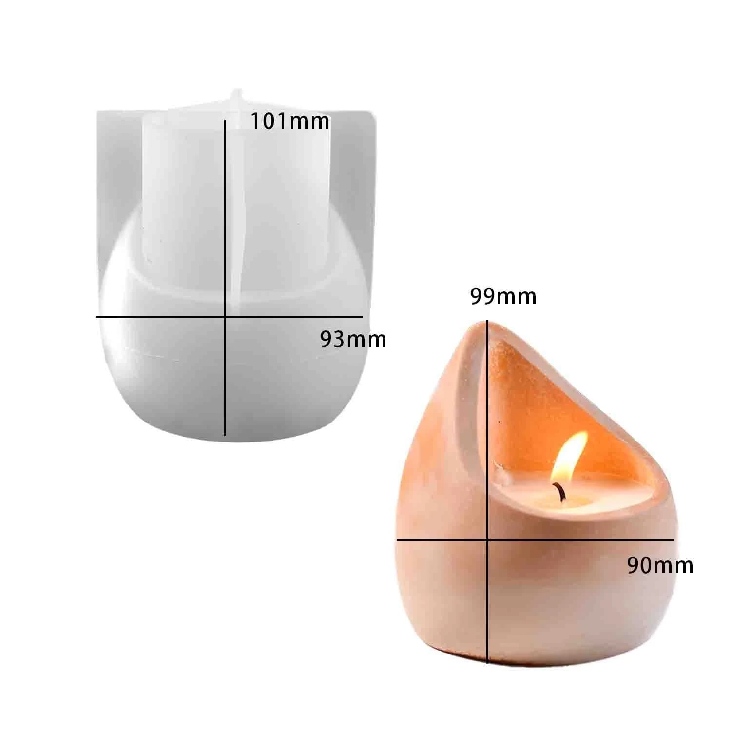Stampo in silicone fai da te a goccia d'acqua per candele profumate, resina epossidica, gesso e contenitori per candele