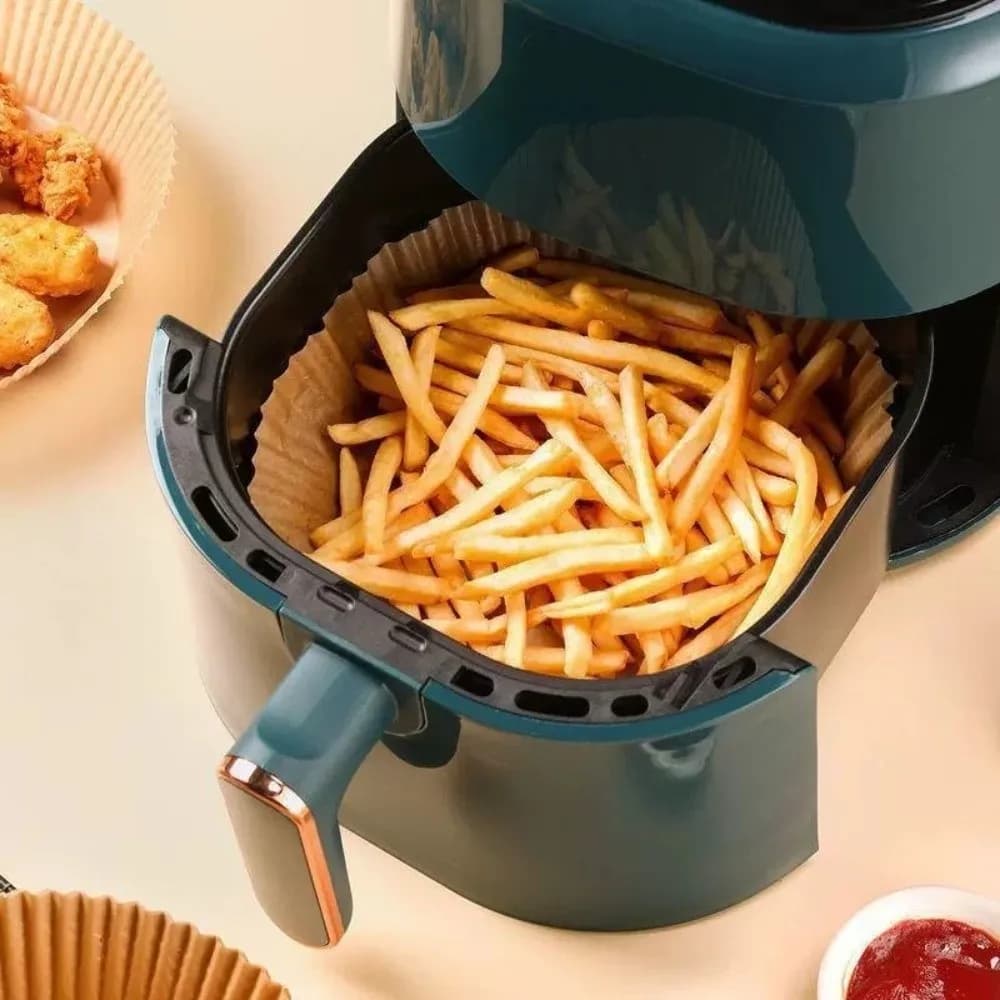 50/100 Pcs Oil-Proof Disposable Baking Paper Heat Resistant Square Oil-Absorbing Paper Non-Stick Round Air Fryer Paper Oven