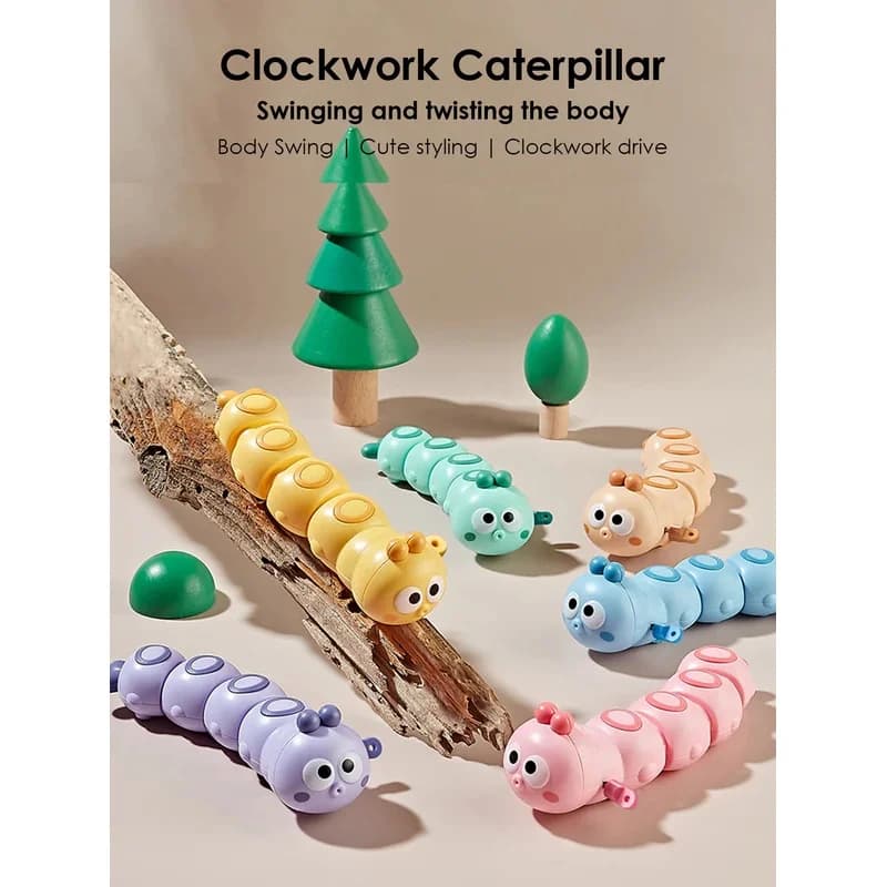 1 Pezzo Giocattolo Divertente a Forma di Bruco con Catena per Bambini, Gioco Strisciante, Regalo per Bambini, Giocattolo Educativo