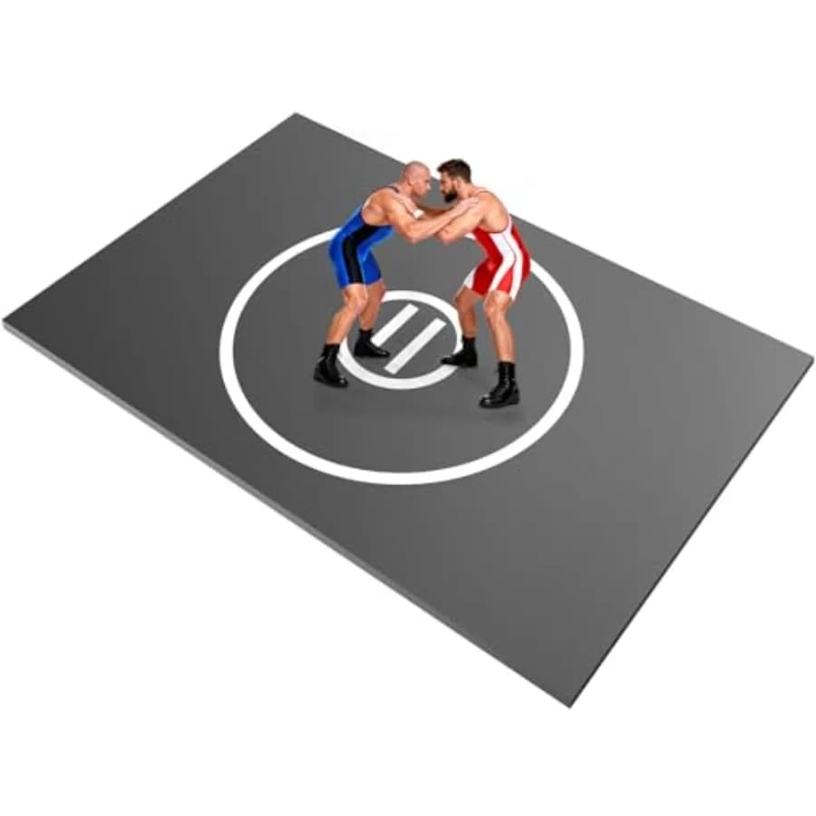 Tappetino da wrestling per allenamento a casa, in schiuma XPE, nero, grande formato da 3 metri con spessore di 3 cm, per MMA, yoga, ginnastica, grappling, boxe