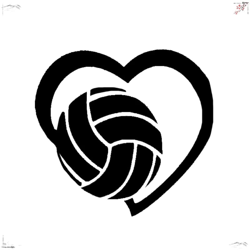 Outdoor accessories beautiful sports decoration for volleyball stickers to model the auto decal for vinyl motorcycle, 13x12cm