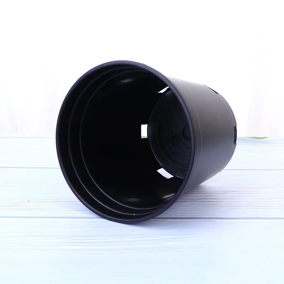 5Pcs Large Round Thickened Plastic Flower Pots for Garden Balcony Home Decor Tree Rose Grass Planting Bucket Planter Black 1