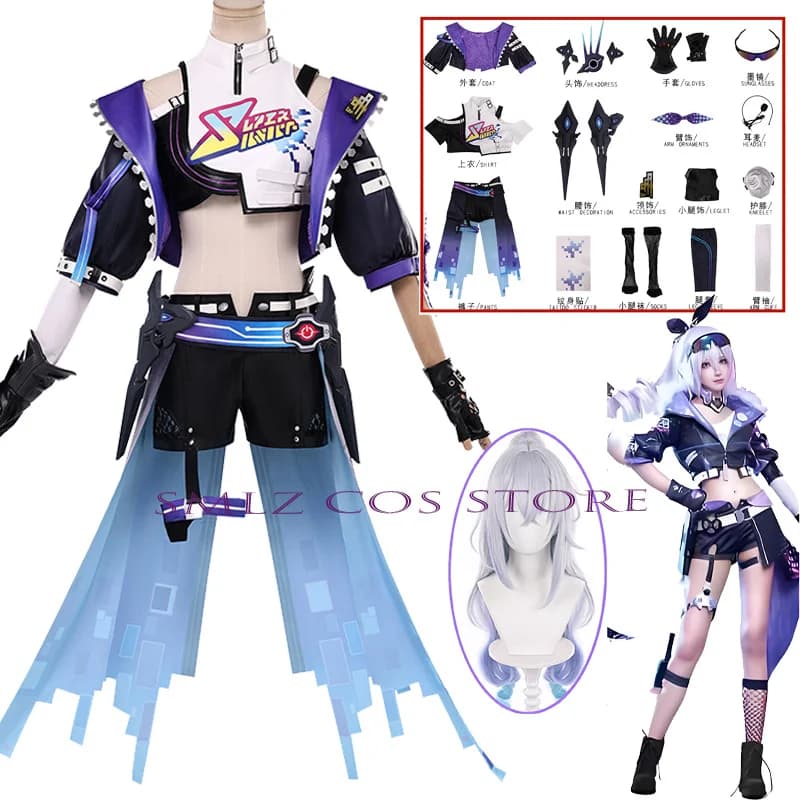 Game Honkai Star Rail Silver Wolf Miss LV.999 Cosplay Costume Woman New Skin Play Outfits Uniform Halloween Party Clothing