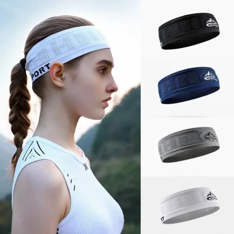 Stretch and fresh unisex hair band, non-slip visor, light, breathable and absorb-proof for racing and fitness