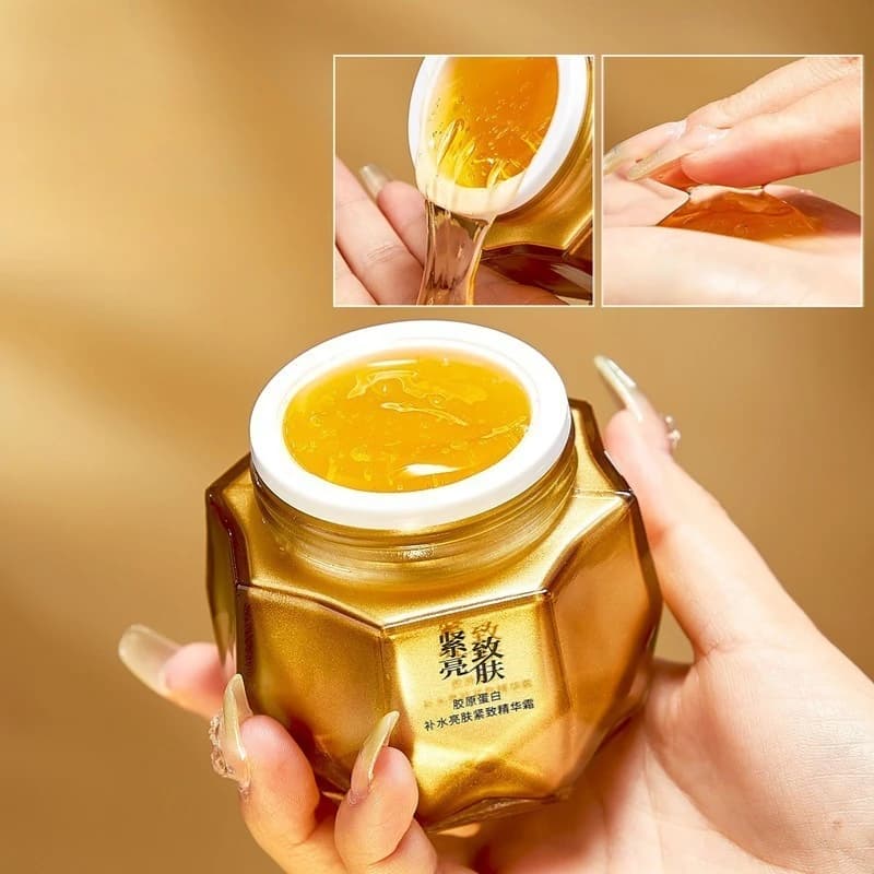 Crema Idratante al Collagene per il Viso, Idrata, Illumina, Rassoda, ad Assorbimento Rapido per una Pelle Luminosa, Radiosa e Giovane, 50ml