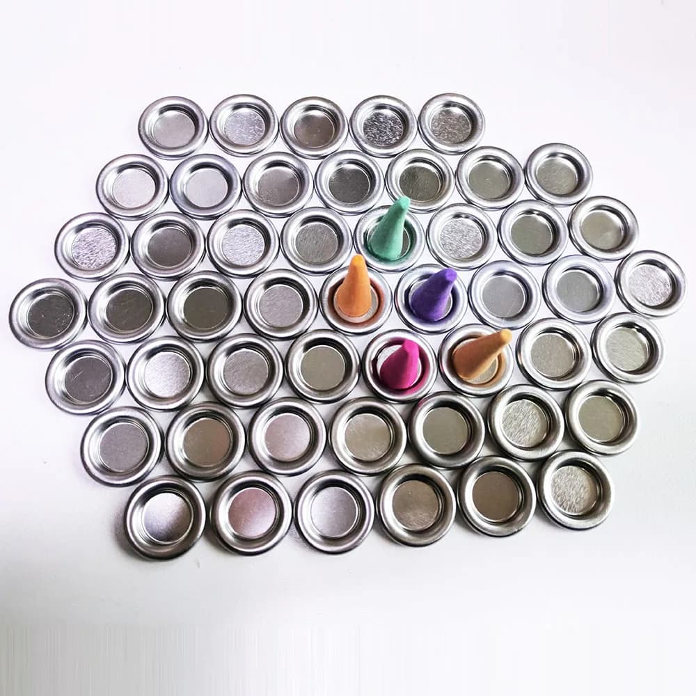 Wholesale 10/20/50 Pieces/lot Mini Incense Burner for Cone Incense Zen Small Metal Tray Sandalwood Incense Holder Bulk Sale