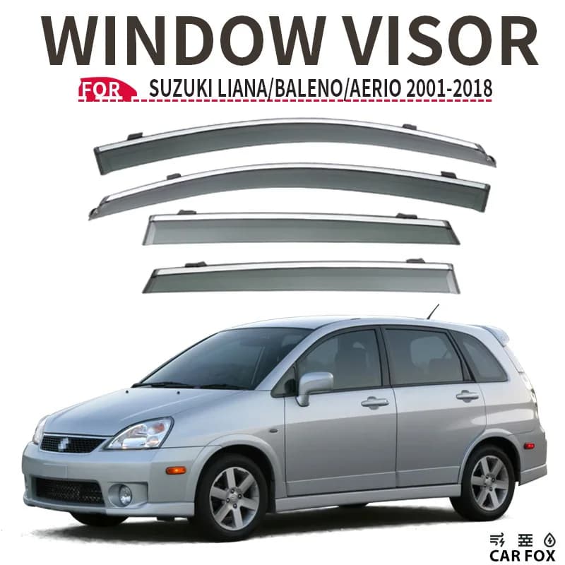 Per Suzuki LIANA 2001-2018: Deflettori Parasole per Finestrini Auto, Protezione Antipioggia e Antivento, Accessori Auto