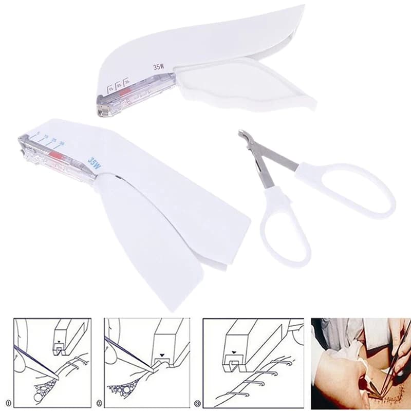Cucitura medica monouso per cucitura della pelle Dispositivo di pratica per studenti Chirurgia Tipo 35W Tagliaunghie chirurgico Cucitrice per unghie Dispositivo di rimozione dell'ago
