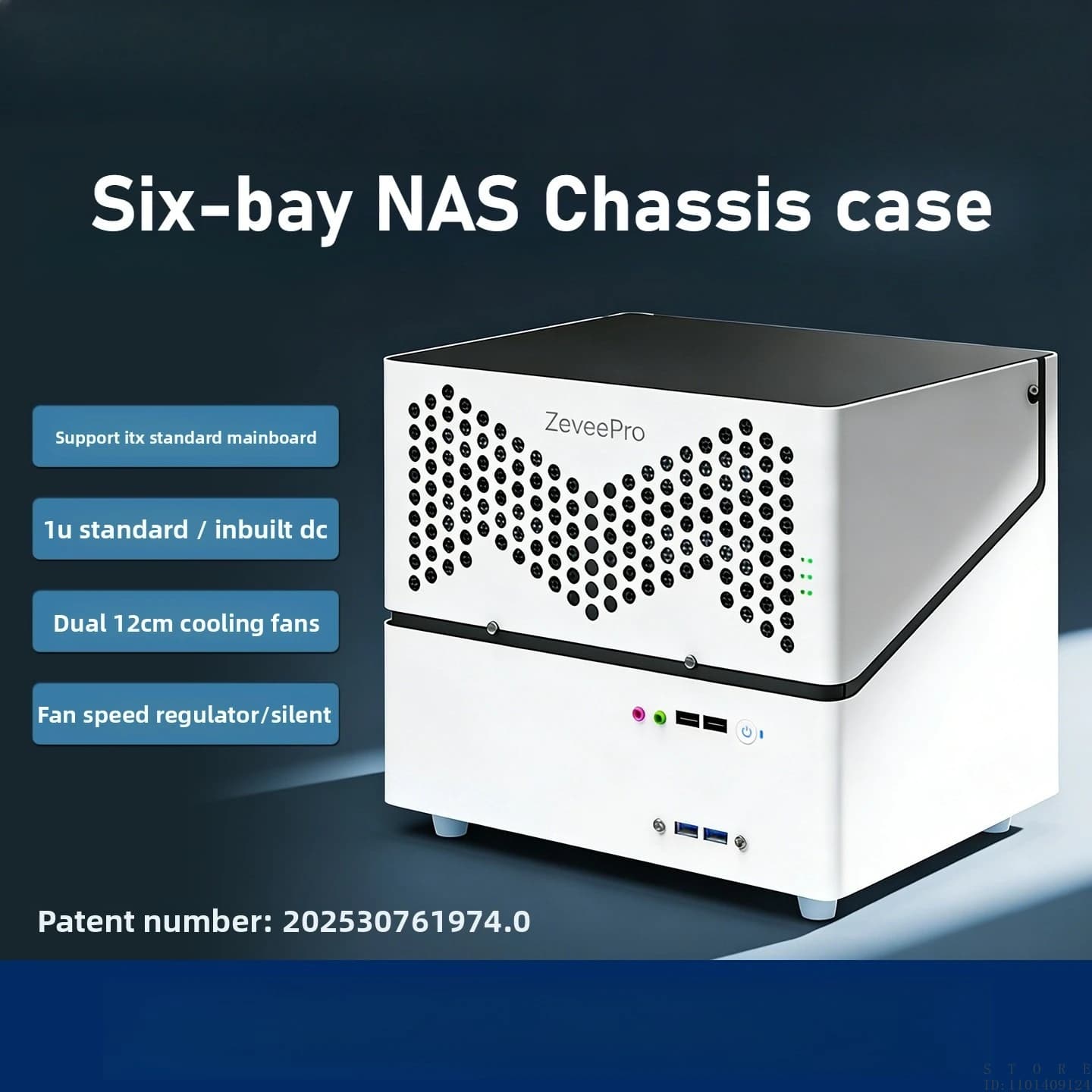 Case per Server NAS a Sei Bay, Scheda Madre ITX, Alimentatore Standard 1U, Backplane SATA