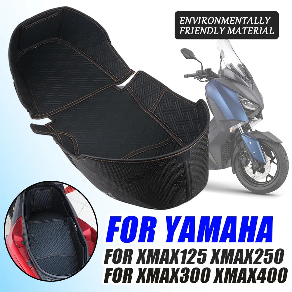 Per Yamaha XMAX300 XMAX 300 X-MAX 250 125 400 accessori moto scatola portaoggetti sedile in pelle posteriore tronco Cargo Liner Protector