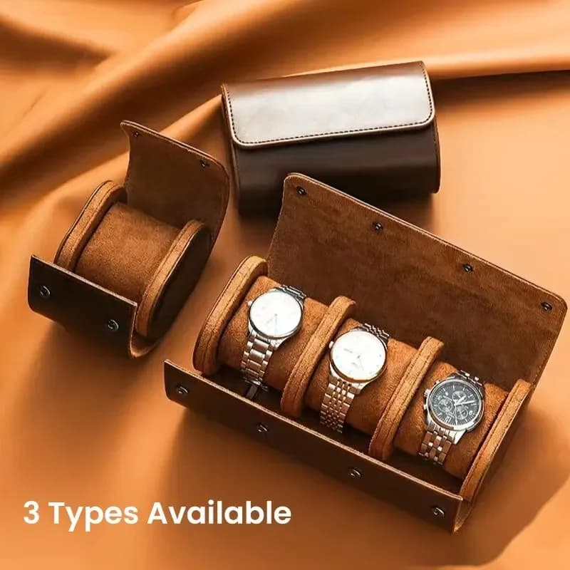 Custodia da Viaggio per Orologi - Contenitore per 3 Orologi con Cuscini Rimovibili Innovativi e Organizzatore Robusto