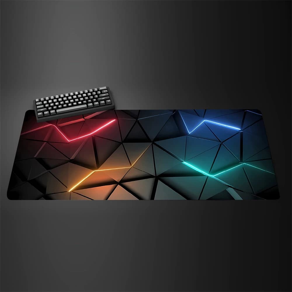Tappetino per Mouse da Gaming con Motivo Geometrico 3D Grande, Tappetino da Scrivania XXL in Gomma Antiscivolo per Computer e Giochi