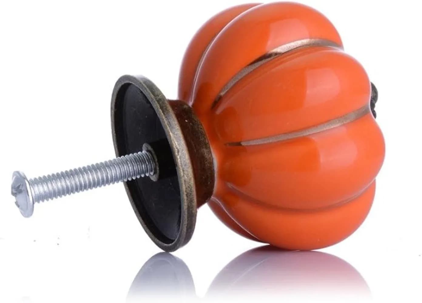 Maniglie per mobili in ceramica zucca Manopole per cassetti a foro singolo da 40 mm Maniglie per armadietti con viti per ante dell'armadio