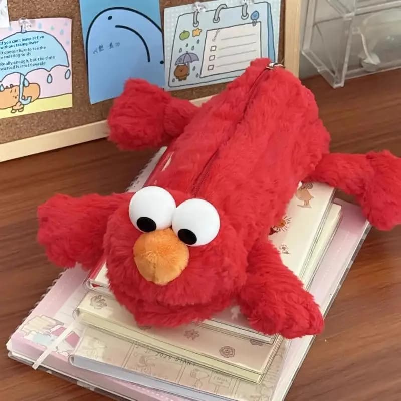 Astuccio Portamatite a Forma di Uccellino Rosso, Simpatico Portapenne Kawaii per Studenti, Borsa per Cancelleria per il Ritorno a Scuola