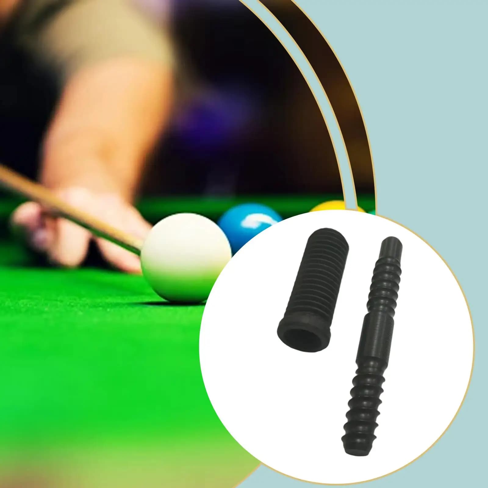 Billiard Cue Joint Pin Shaft Screw Connect Easy to Install Sturdy Billiards Accessory for Pool Cue 3/8 X 8 Threaded