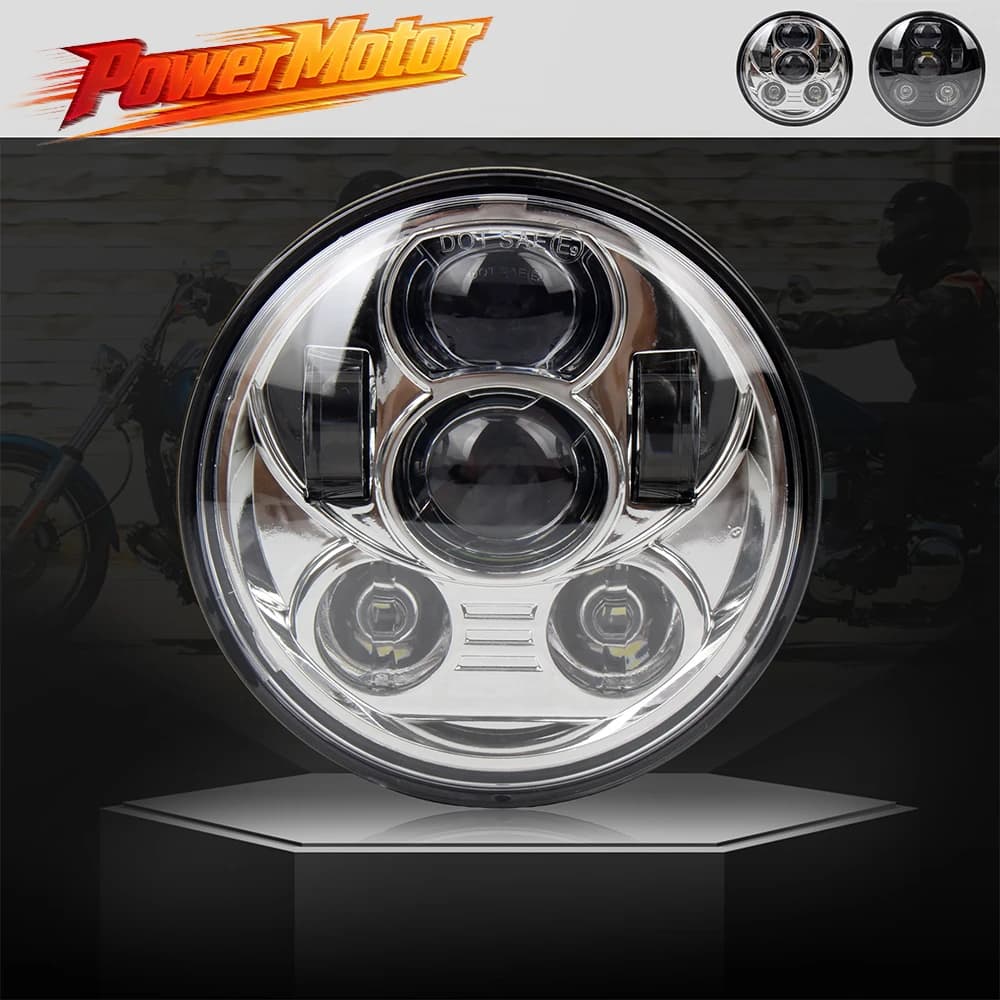 5.75 Inch Motorcycle Led Headlight DRL for Harley Sportsters XL XG XR VRSCD Dyna Softail Sportster 883 XL883 HeadLamp Modified