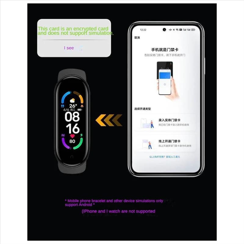 Dispositivo di lettura-scrittura ABUO-NFC, lettore di schede, decodificatore di controllo accessi crittografato, compatibile con telefono ICID Bluetooth