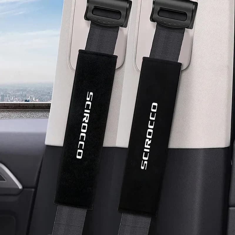 2 pcs Safety Belt Covers for Car Safety Belt Covers Soft Safety Belt Covers for Car SCIROCCO Interior Car Accessories