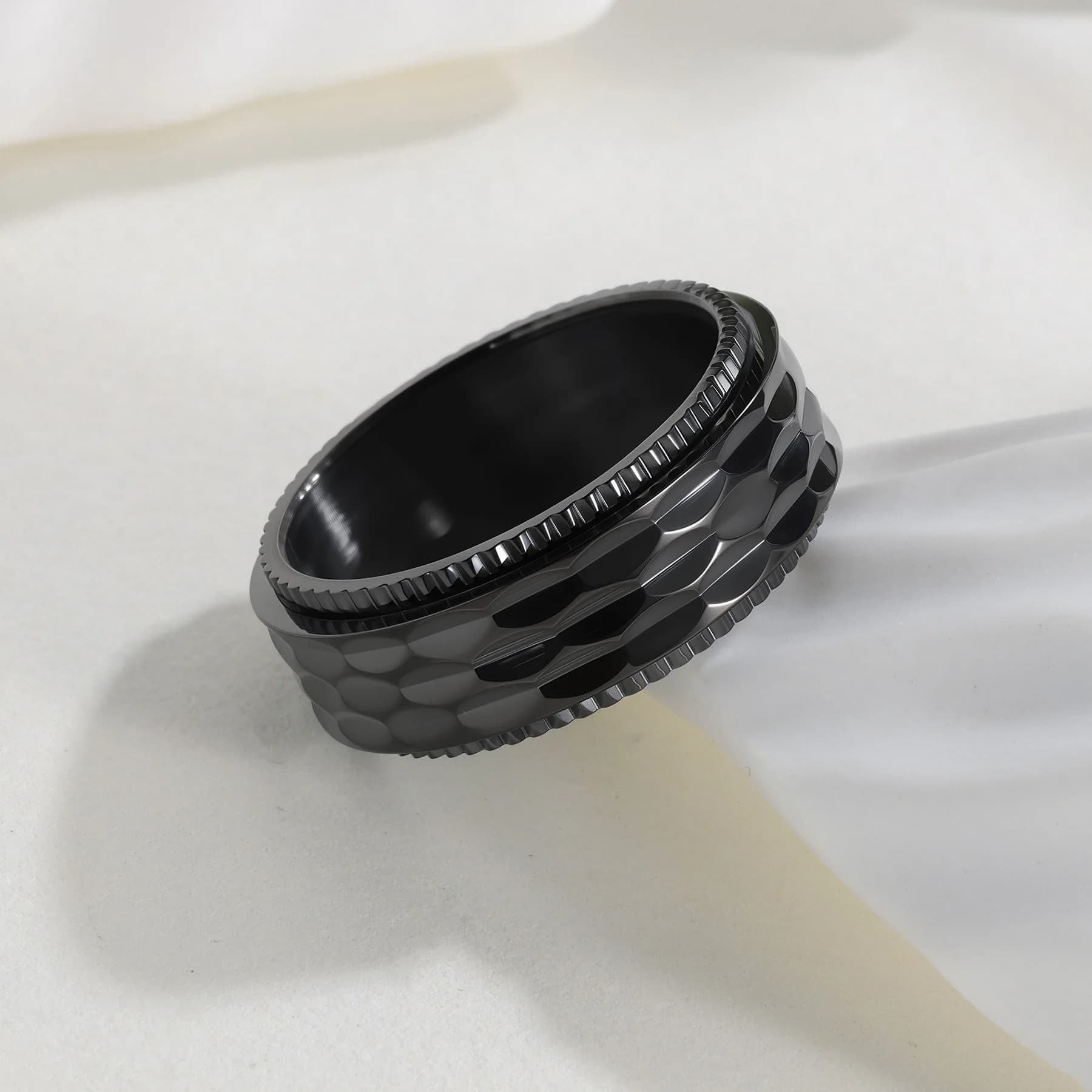 Anello Classico Versatile Hip-hop Antistress e Antiansia, Anello Girevole per Coppie in Acciaio Inossidabile, Gioiello Nuziale