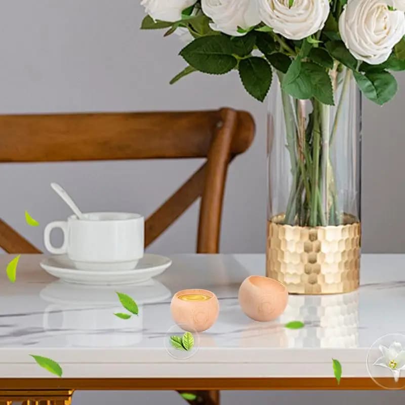 Oil Diffuser Wood Wooden Tumbler Fragrance Oil Diffuser Long Lasting Small Air Freshener Aromatherapy Portable Home Decoration