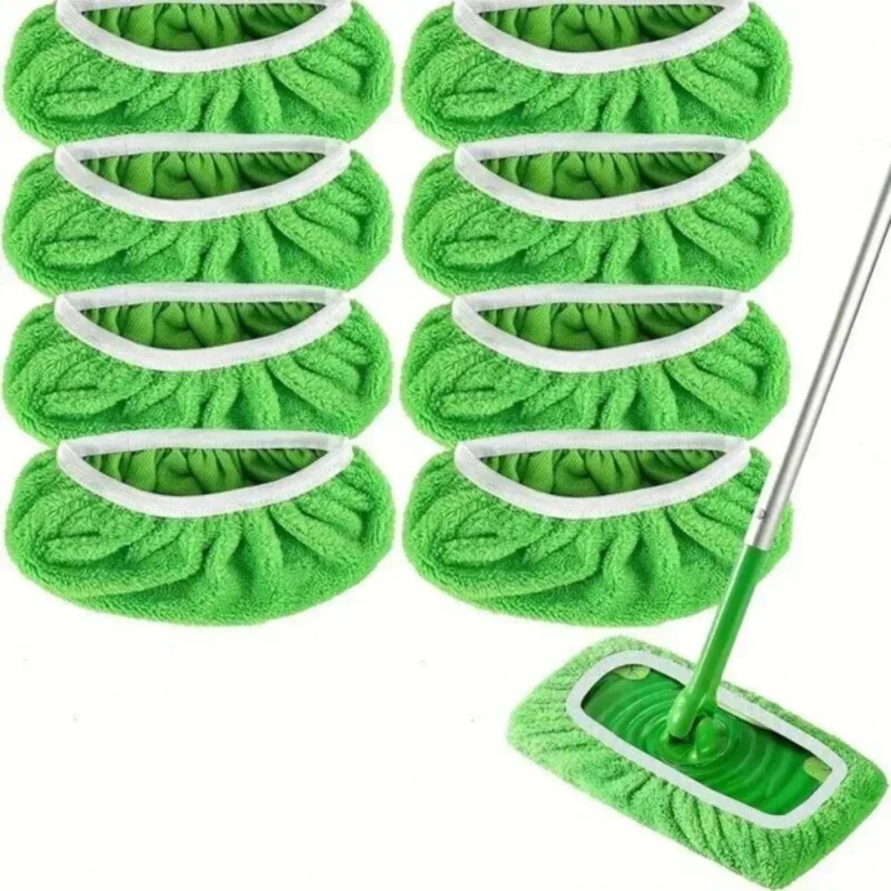 Ecological mop shell set – Pack of 6 washable cloths and dishes for dusting, wet cleaning and collecting pet hair, reusable alternative
