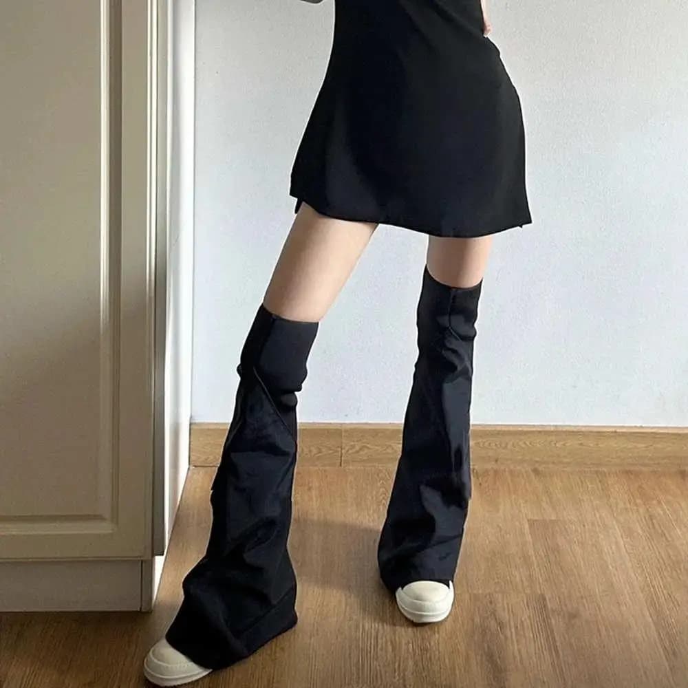Y2K Solid Black White Thigh Socks for Sexy Slimming Legs Japanese Lolita Soft Girl Scales over Knee Leg Covers