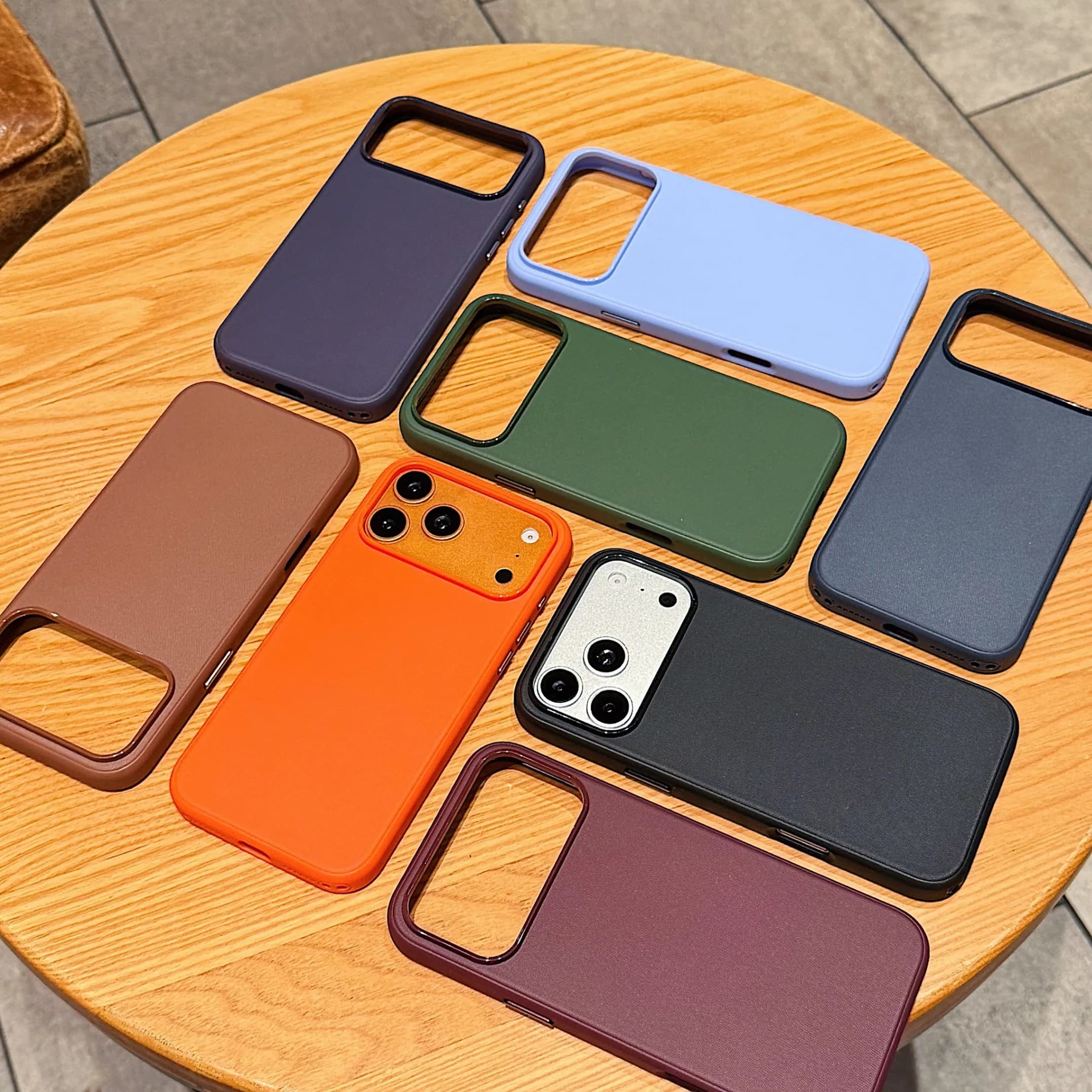 For iPhone 18 17 16 15 14 13 Pro Max Case Solid Color Matte Metal Camera Lens Frame Ultra Thin Hard PC Shockproof Phone