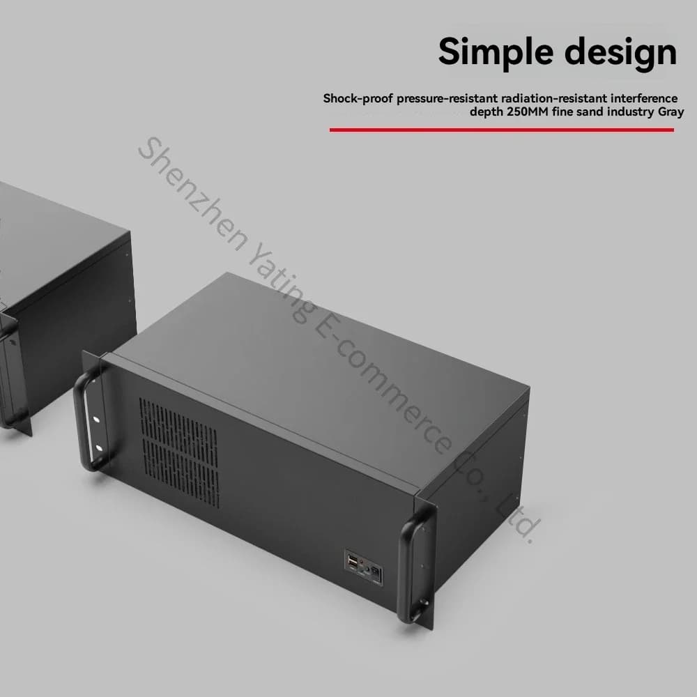 Standard 4U Industrial Control Chassis, 25CM Deep and 0.8MM Thick Board Laser Engraved Server