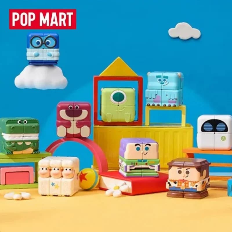 POP MART PIXAR POP CUBE CUBIEC Series Blind Box Toys Anime Action Figure Decorazione da Scrivania Scatola a Sorpresa Mystery Box Blind Bag Giocattolo