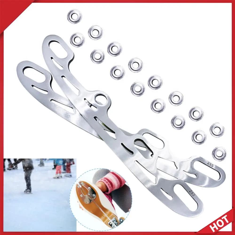 Lama per Pattini da Ghiaccio 253/290 MM, 1 Paio di Lame di Ricambio in Acciaio Inossidabile per Pattini Artistici e Inline