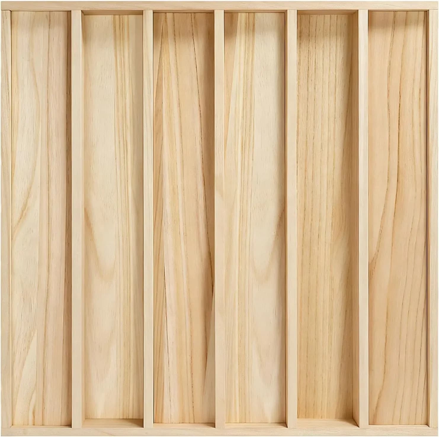 Wood Sound Diffuser - 24 X 24 X 2.8 Inches Thick Acoustic Diffusion Panels Add Listening Room Musical Liveliness, Quadratic