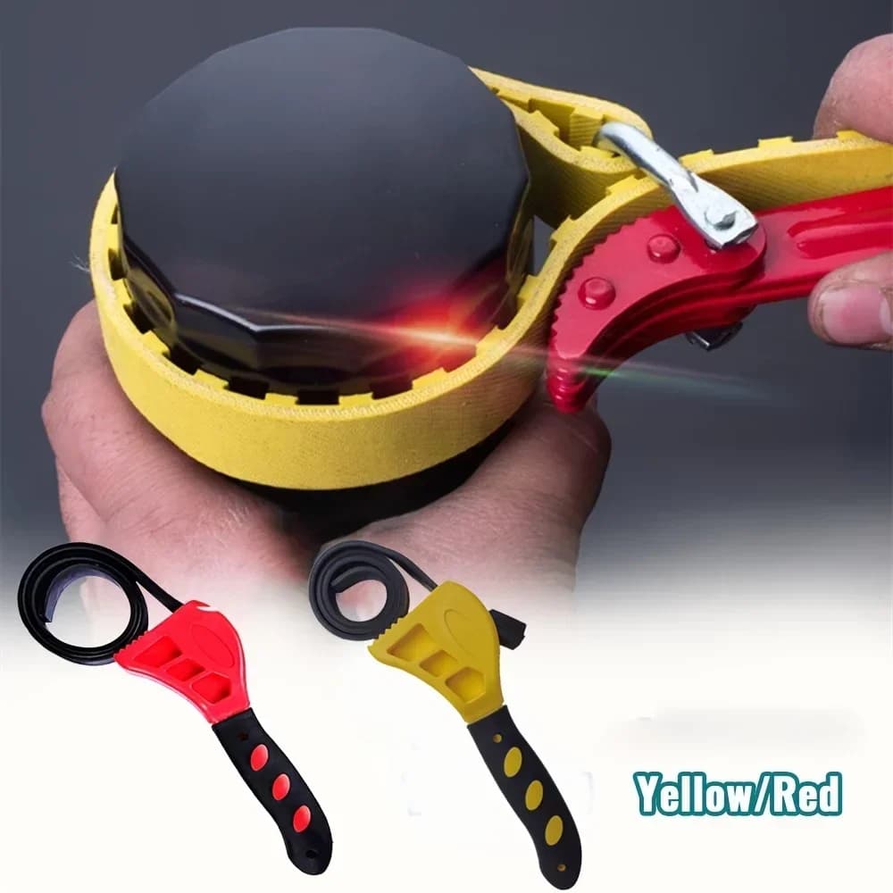 1Pcs 6inch Belt Wrench Oil Filter Puller Strap Spanner Chain Wrench Strap Opener Adjustable Disassembly Tool oil filter wrench