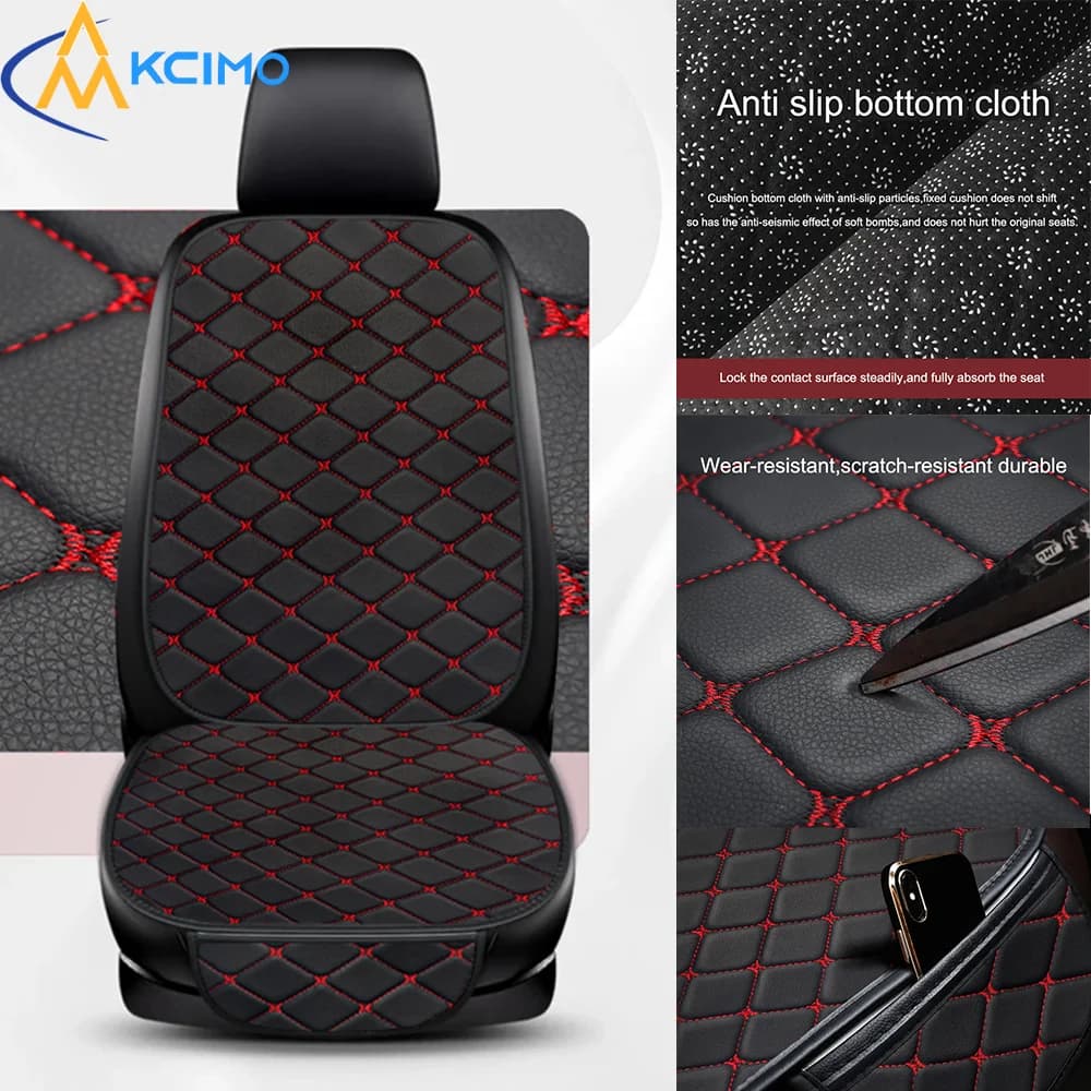 KCIMO Car Seat Covers Pu Leather Fashion Car Seat cushions for front and rear seats Car seat protector Car accessories Four Seasons