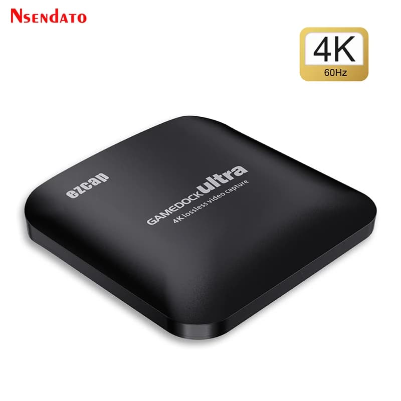 HDMI Ezcap 326C 4K HDR video capture card with loop microphone, 1080P 120FPS, USB 3.1 Type C, live streaming game recording device