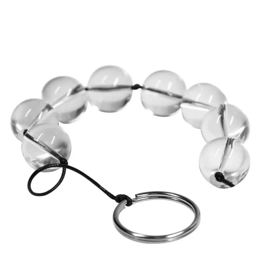 5 dimensioni Perline anali in vetro Palline vaginali Butt Plug Giocattolo BDSM Massaggiatore Perline Plug inserito Perline anali erotiche Accessori per viabratori