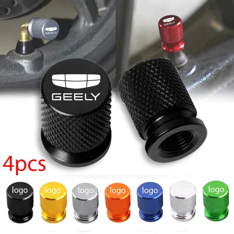 For Geely Atlas Coolray Emgrand EC7 EC8 X7 EX7 CK2 Auto Wheel Rubber Valve Caps Airdust Stem Covers Waterproof