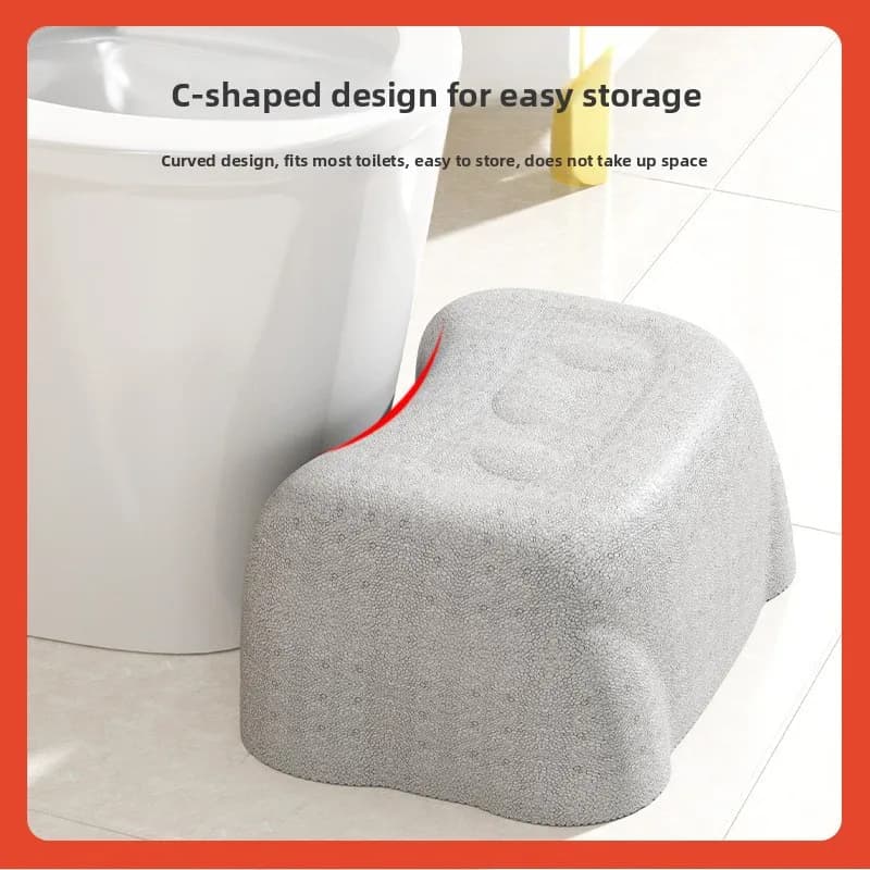 Sgabello da bagno domestico multifunzionale, poggiapiedi pieghevole a forma di C, doppio sgabello antiscivolo, panca con gradino monopezzo
