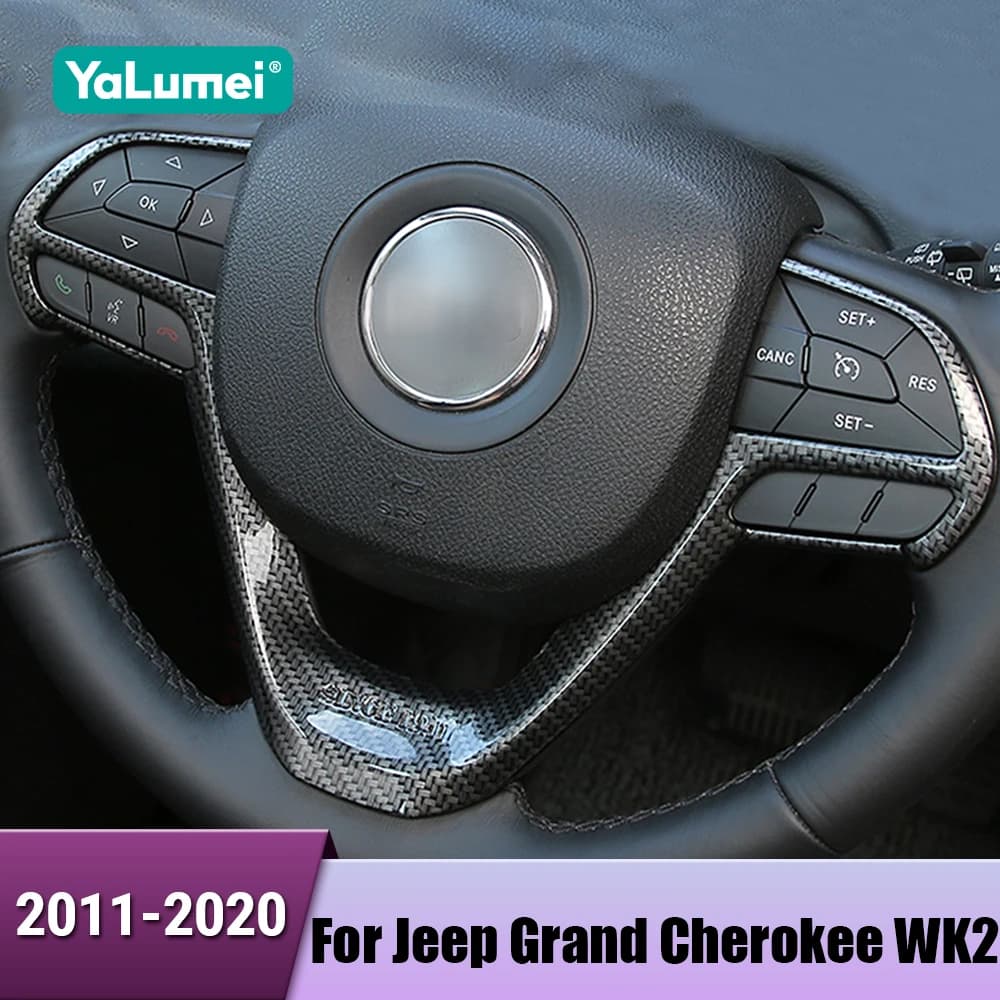 ABS Volante Dell'automobile Pannello Decorazione Della Copertura Trim Per Jeep Grand Cherokee WK2 2011 2012 2013 2014 2015 2016 2017 2018 2019 2020