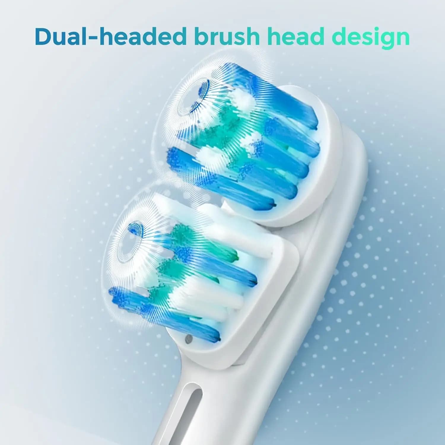 4/8/12/16/20 spare parts for Dual Clean electric toothbrush heads, 1000 8000 9000 417A soft heads, detergent bristles