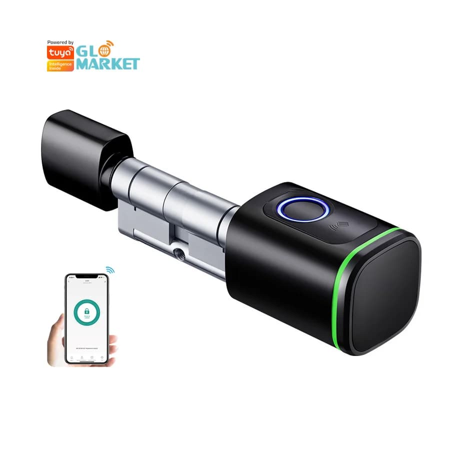 Glomarket Cylind Ttlock Smart Lock Tuya Digital Electronic Smart Door Lock for Wood Door High Security Cylinder