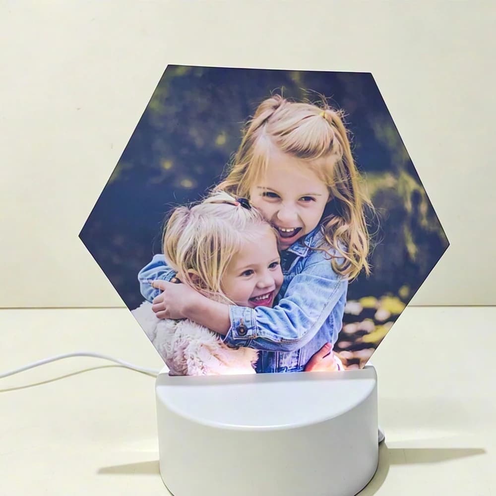 5sets Printable Sublimation Blanks Acrylic Photo Lantern Picture Frame With Stand For Christmas Party Wedding Hotel Home Decor