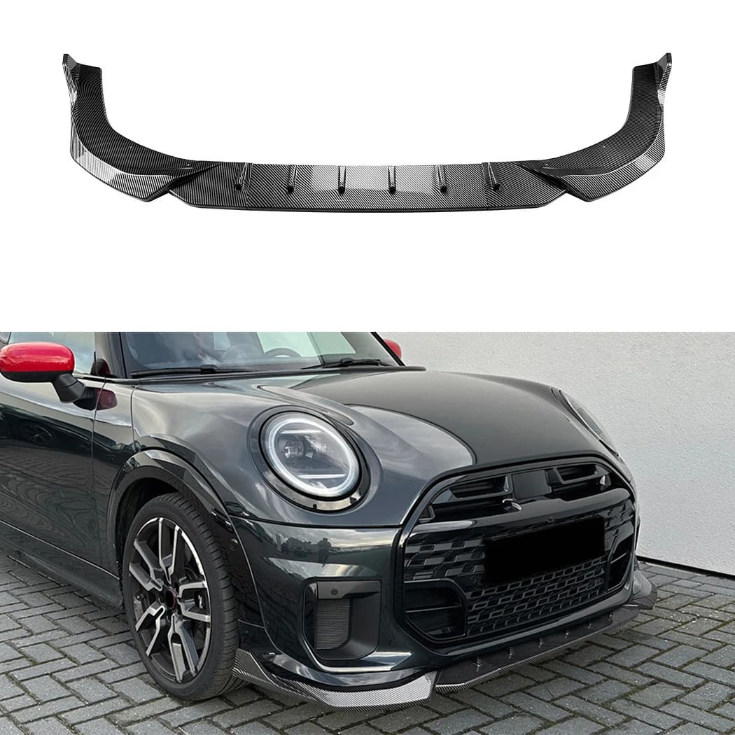 For Mini Cooper JCW F65 F66 F67 2024-2025 Spoiler Front Wheel Cover Splitter Diffuser Kit Body Tuning Canard Protection Lip Cover